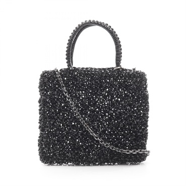 ANTEPRIMA Wire Standard Miniatura crossbody Handbag canvas Black Used Women