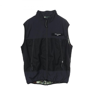 COMME des GARCONS HOMME Zip up Vest wool Navy Black #M Used mens