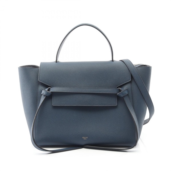 CELINE BELT BAG MINI shoulder Hand 176103 leather Navy Used Women