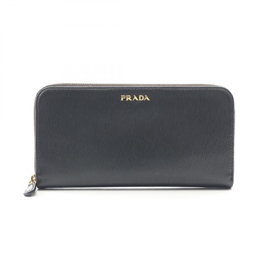 PRADA VITTELLO MOVE BI Around Long Wallet 1ML506 Saffiano leather Black Used