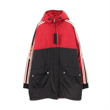 GUCCI Padded Jacket Blouson Coat #52 Nylon Red Black Used mens