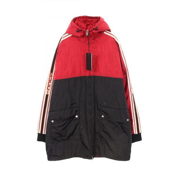GUCCI Padded Jacket Blouson Coat #52 Nylon Red Black Used mens