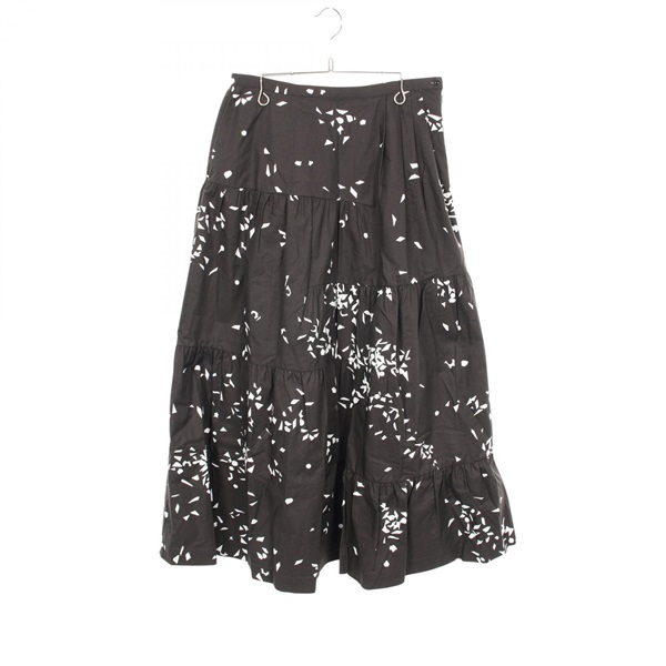 mina perhonen star snow tiered skirt cotton Brown #40 Used Women