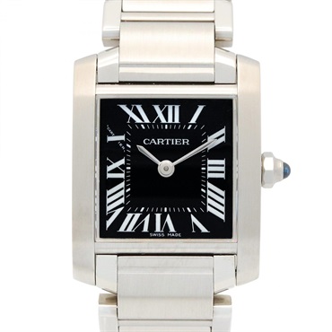 CARTIER Tank Francaise SM Wrist Watch W51026Q3 Quartz Stainless Steel Used Women