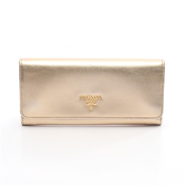 PRADA SAFFIANO METAL Bifold long wallet purse 1M1132 leather Used Women