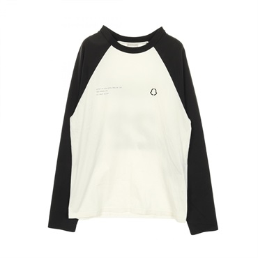 MONCLER GENIUS 7 FRAGMENT Long-sleeved T-shirt cotton White Black Used mens #M