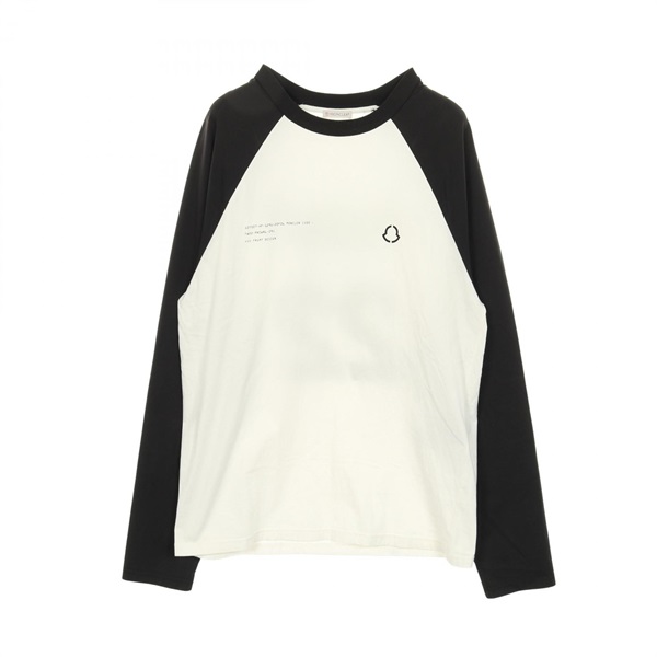 MONCLER GENIUS 7 FRAGMENT Long-sleeved T-shirt cotton White Black Used mens #M
