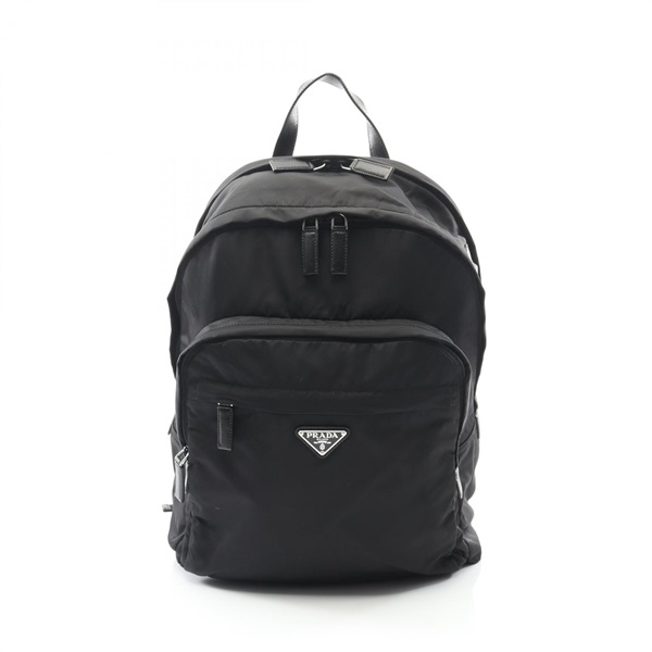 PRADA TESSUTO Rucksack Backpack 2VZ048 Nylon Saffiano leather Black Used mens