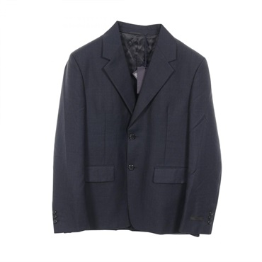 PRADA Single-breasted Tailored Jacket wool silk Mohair Navy Used mens size 48R