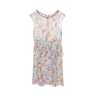 CHANEL Dress #36 sleeveless silk Multicolor Used Women