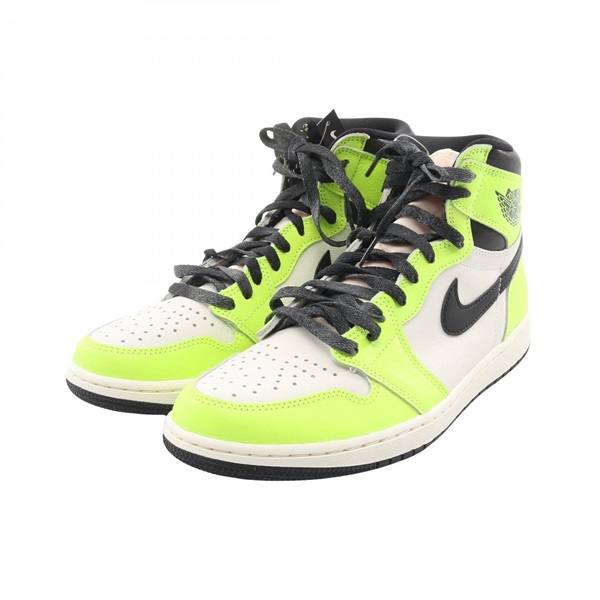 NIKE AIR JORDAN 1 RETRO HIGH OG sneakers 555088 leather Green #43 Used mens