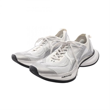 BALENCIAGA CIRCUIT Sneakers Shoes #42 Fabric White Silver Used mens