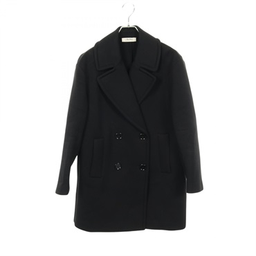 'S Max Mara GRADI Scuba Jersey Pea Coat Rayon Black #S Used Women
