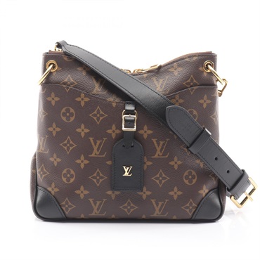 LOUIS VUITTON Odeon NM PM Shoulder Crossbody Bag M45353 Monogram Black Used LV