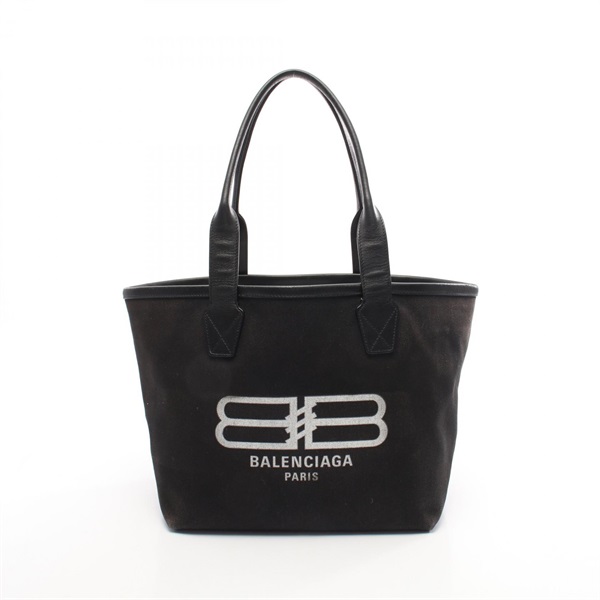 BALENCIAGA Jumbo Tote Shoulder Bag 692068 canvas Black Used Women