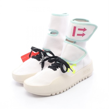 OFF-WHITE Boots High-top Sneakers Shoes #37 CST-100 canvas White Multicolor Used
