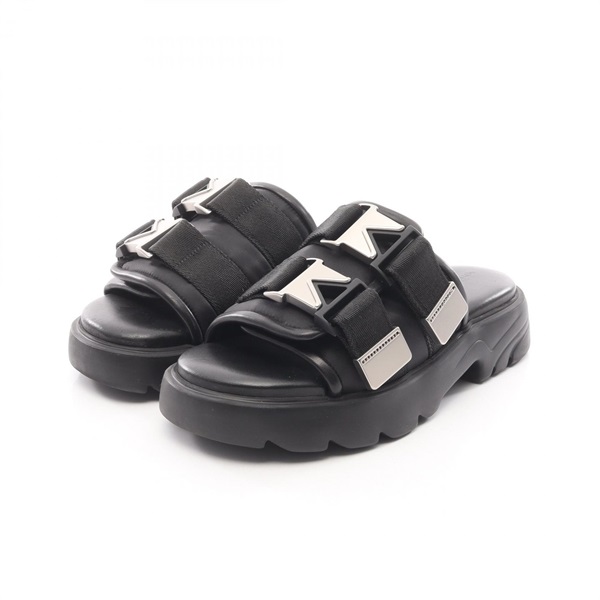 BOTTEGA VENETA FLASH Sandals leather Nylon Black #37 Used Women