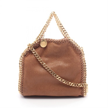 Stella McCartney Falabella Tiny Shoulder Bag 391698 Synthetic leather Brown Used