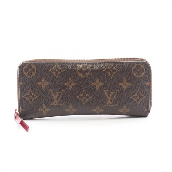 LOUIS VUITTON Portefeuille Clemence Around zip long wallet purse M60742 Monogram