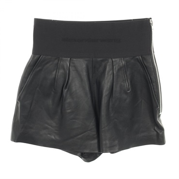 alexanderwang Pants Lambskin (sheep leather) Black Used Women #6