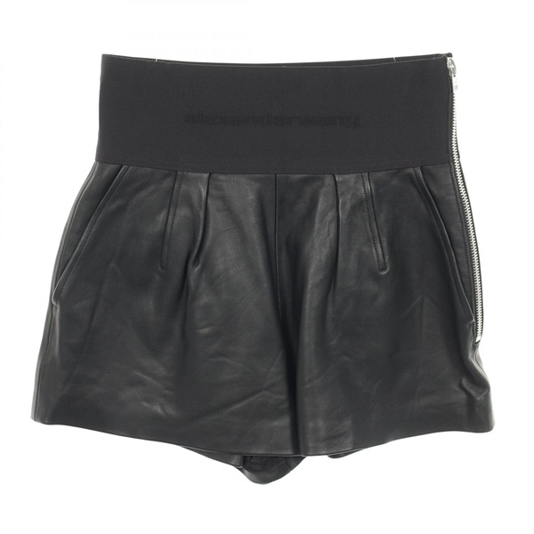 alexanderwang Pants Lambskin (sheep leather) Black Used Women #6