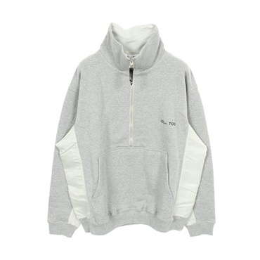 TOGA Half zip sweatshirt sweat cotton Nylon Gray #M Used mens