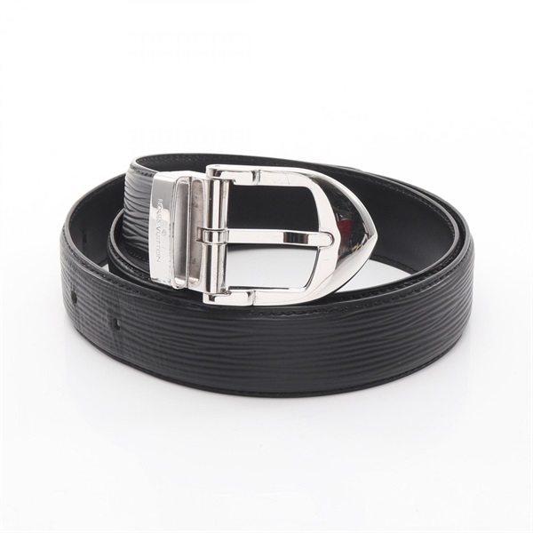 LOUIS VUITTON Ceinture Classic Belt M6833 Epi leather Black Used mens SHW