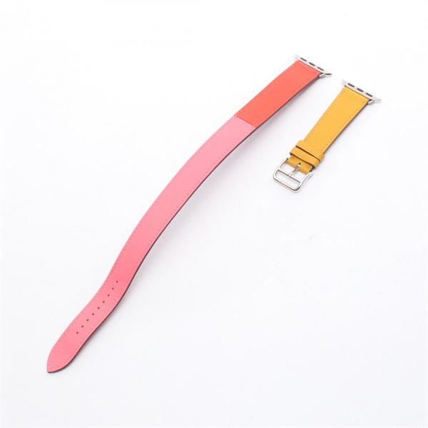 HERMES Apple Watch Double Tour for Apple Watch 1.6 Case leather Pink Red Yellow
