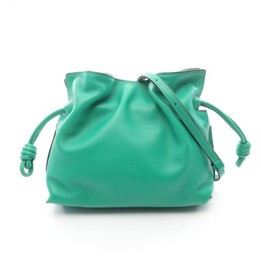LOEWE Flamenco Clutch Mini Crossbody Shoulder Bag A411FC2X73 Leather Green Used
