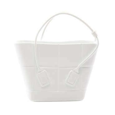 BOTTEGA VENETA The Arco Tote Shoulder Bucket Handbag 691194 rubber White Used