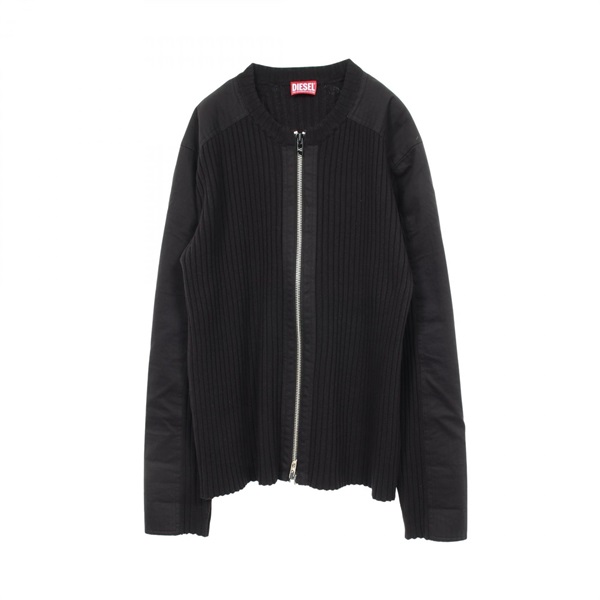 DIESEL K-MATTY zip-up cardigan cotton Black #XL Used mens