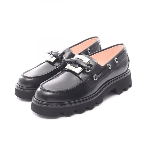 Roger Vivier Viv Ranger Truck Metal loafers leather Black #39 Used Women