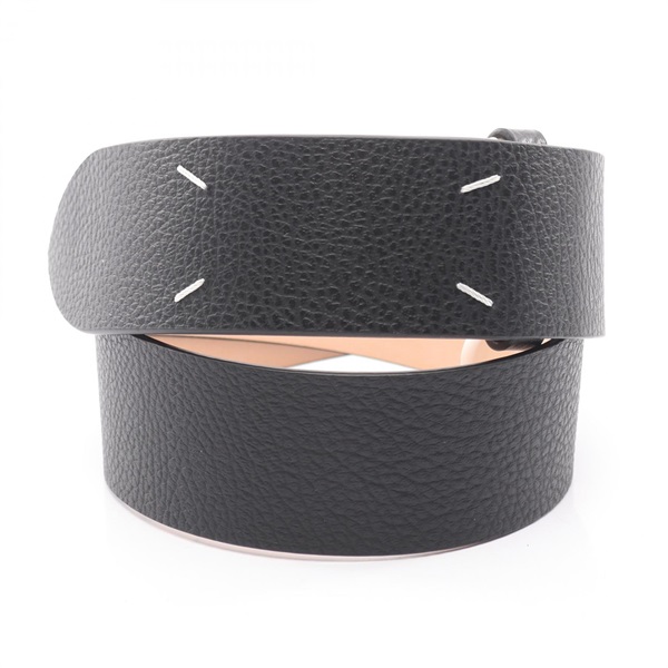 Maison Margiela 11 4 stitches Belt Ceinture leather Black Used Women