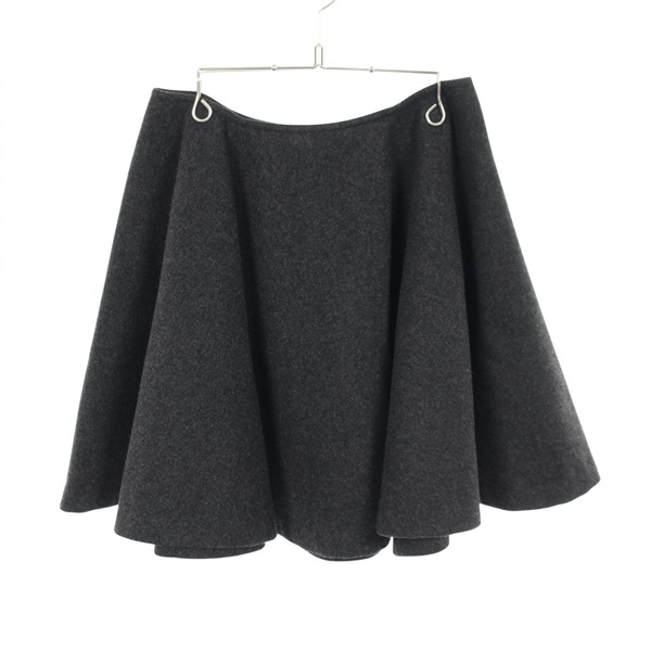 YOKO CHAN Flare Mini skirt YCS-13FW-007 wool Gray #38 Used Women