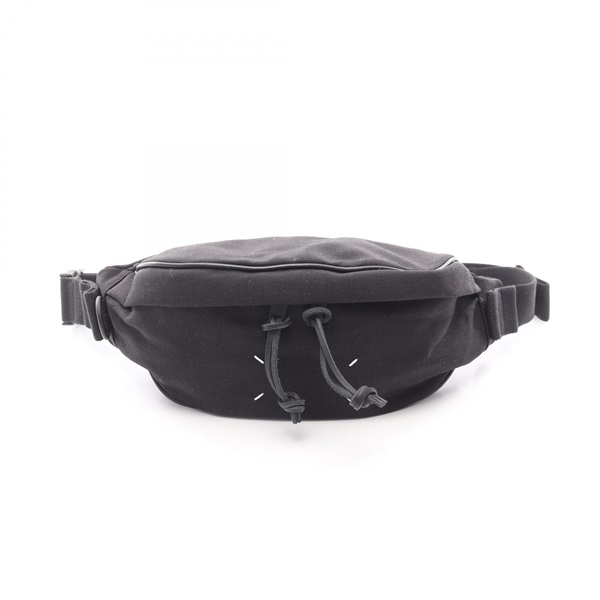 Maison Margiela 11 4-stitch bum bag crossbody S55WB0072 Nylon canvas Black Used