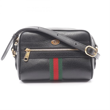 GUCCI Ophidia Crossbody Shoulder Bag 719885 leather Black Used Women