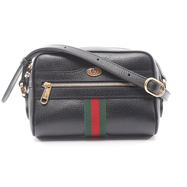 GUCCI Ophidia Crossbody Shoulder Bag 719885 leather Black Used Women