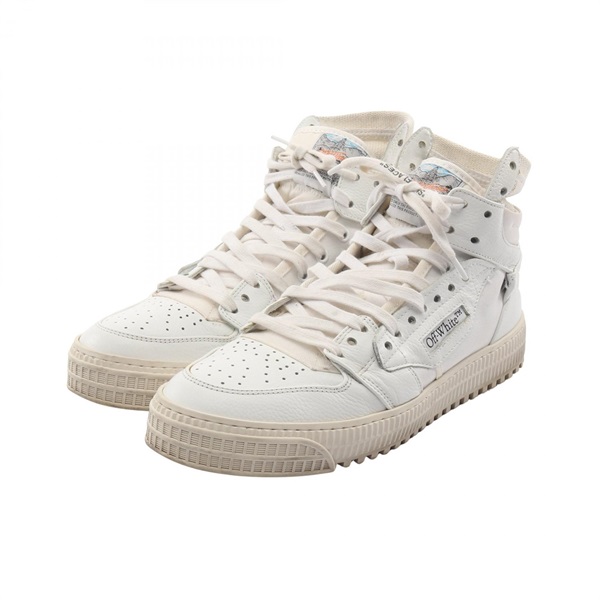 OFF-WHITE Off-court 3.0 High-top Sneakers Shoes #41 leather Fabric White Used