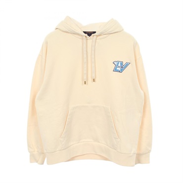 LOUIS VUITTON LV Flight Mode Hoodie Tops cotton Beige Used Women size S