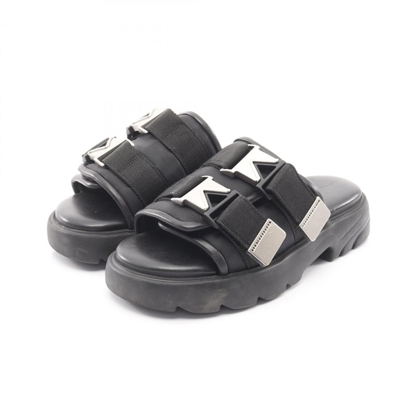 BOTTEGA VENETA FLASH Sandals Shoes Flat Nylon Black Used Women size 38
