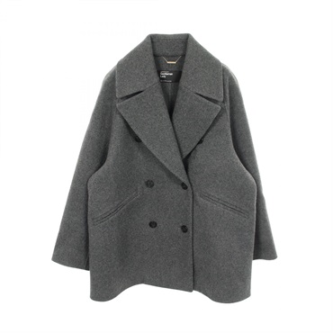 Chaos Gentleman Lady Superior Gallon pea coat CH207017ER-04 wool Gray Used Women