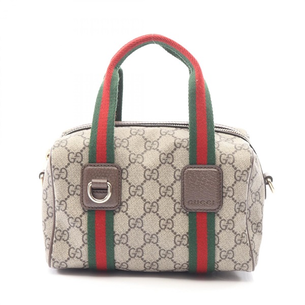 GUCCI Ophidia Mini GG Supreme Handbag 859975 canvas leather Beige Used NO strap