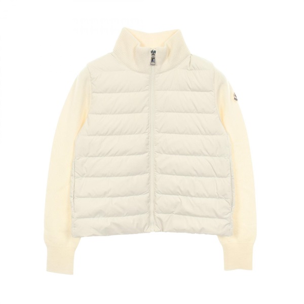 MONCLER Knit-paneled kids Down jacket 9B00002 wool poly White #12anni 152cm Used