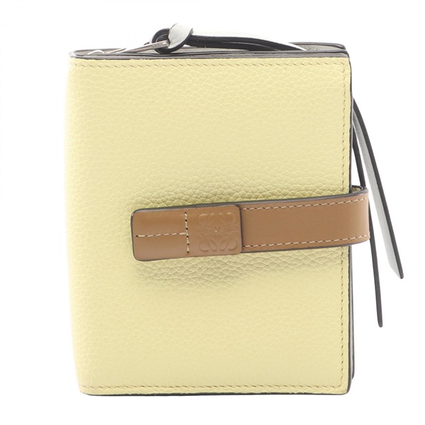 LOEWE Bifold Wallet leather Yellow Used Women