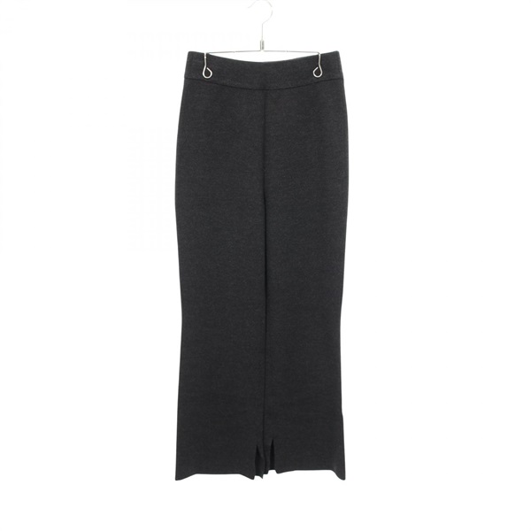Chaos Knit Long Pants Trouser wool Gray Used Women #FREE SIZE