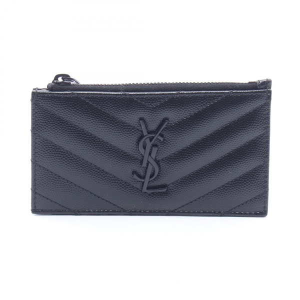 SAINT LAURENT PARIS Monogram Fragment Zip Card Case coin purse 607915BOW011000