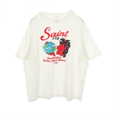 SAINT MICHAEL SAINT DEVIL SS T-shirt cotton White Multicolor #XXL Used mens