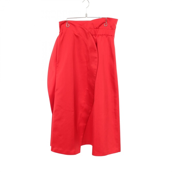 ADORE Bright satin skirt polyester Red #38 Used Women