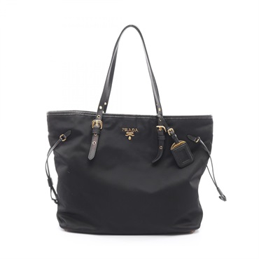 PRADA TESSUTO SAFFIANO shoulder hand Tote Bag 1BG997 Nylon Black Used Women