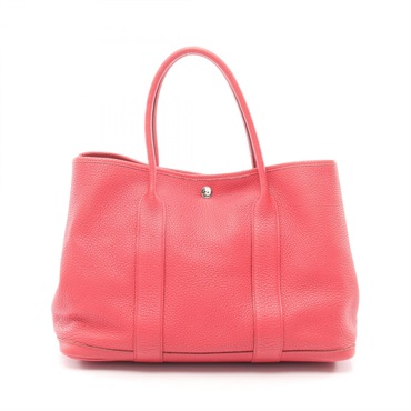 HERMES Garden Party PM Tote Handbag Negonda leather Bougainvillier SHW Used P